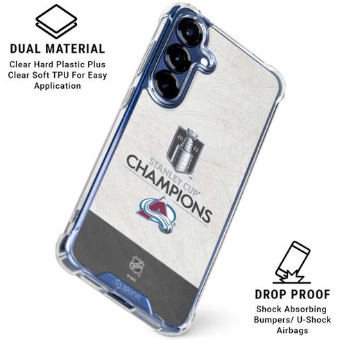 NHL 2022 Stanley Cup Champions Avalanche Galaxy S25 Clear Case
